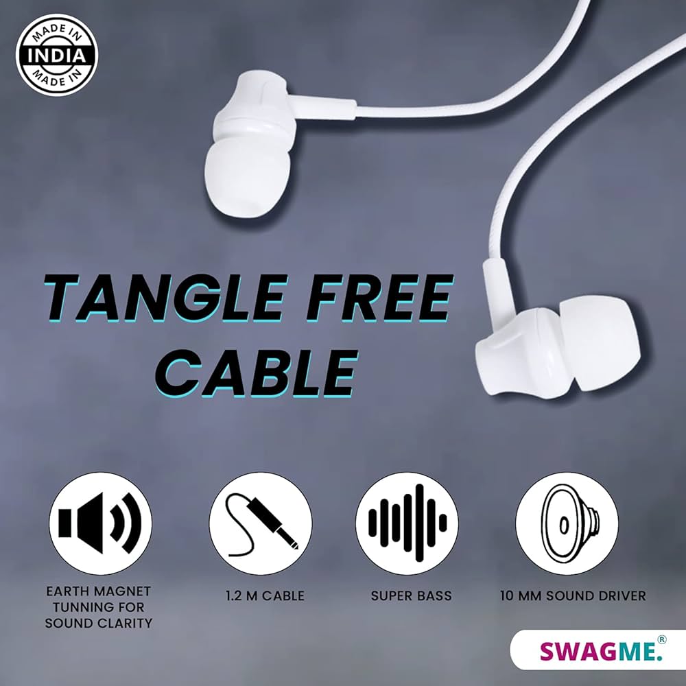 Stereo Wired Handsfree – HD Sound with Mic | 3.5mm Jack