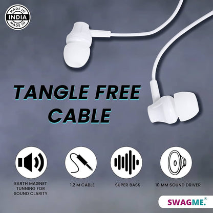 Stereo Wired Handsfree – HD Sound with Mic | 3.5mm Jack