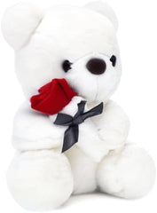 Adorable Rose Bear Plush Toy - Perfect Valentine's Day & Birthday Gift for Her, Soft PVC Material