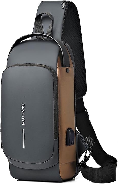 Versatile Nylon Crossbody Sling Bag with USB Charging