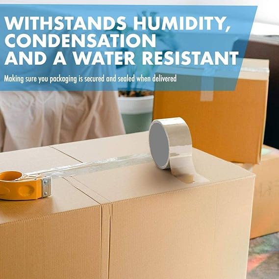 Clear Packing Tape | 2 inches x 50 yards Strong Heavy Duty Packaging Tape for Sealing Parcel Boxes, Moving Boxes Houses, Large Postal Bags, Office Supplies [1 Rolls]