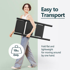 Step Ladder Folding Step Stool, Heavy Duty 330 Lbs Load Stepladder, Small Kitchen/Closet Ladder for Adults/Kids, Lightweight Step Ladder with Anti-Slip Wide Pedal for Home, Black (3 Step)