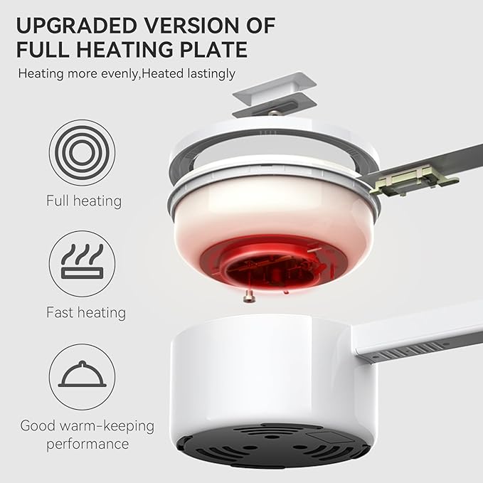 20cm Portable Electric Hot Pot & Steamer – 2-in-1 Compact Cooker