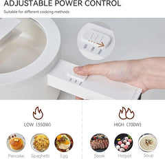 20cm Portable Electric Hot Pot & Steamer – 2-in-1 Compact Cooker