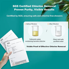 SGS Filtered High Pressure Shower Head | Removes Chlorine, For Hard Water & Hair Loss | 3 Modes with Adj. Flow Pause | Double Sided Micro-Nano Bubble Tech, (Starter Kit - Rose