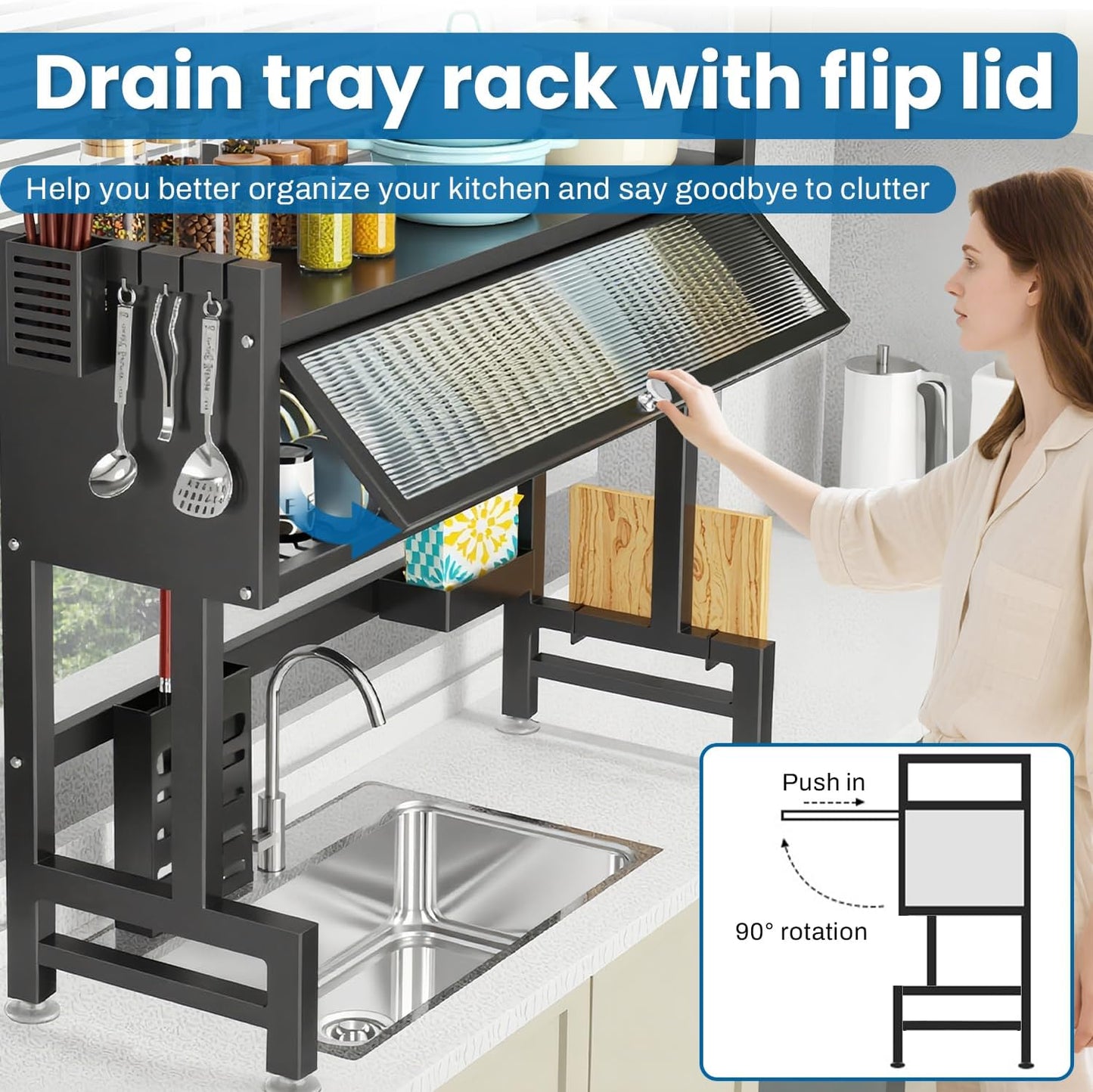 Multifunctional Kitchen Rack - Space-Saving Storage Organizer