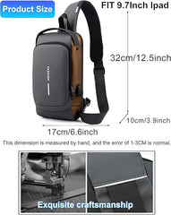 Versatile Nylon Crossbody Sling Bag with USB Charging