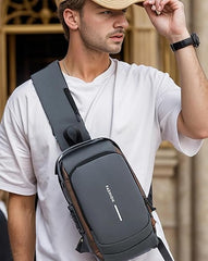 Versatile Nylon Crossbody Sling Bag with USB Charging