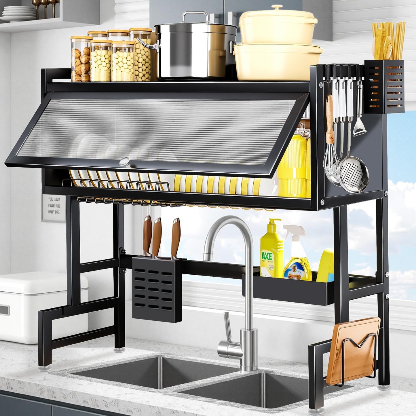 Multifunctional Kitchen Rack - Space-Saving Storage Organizer