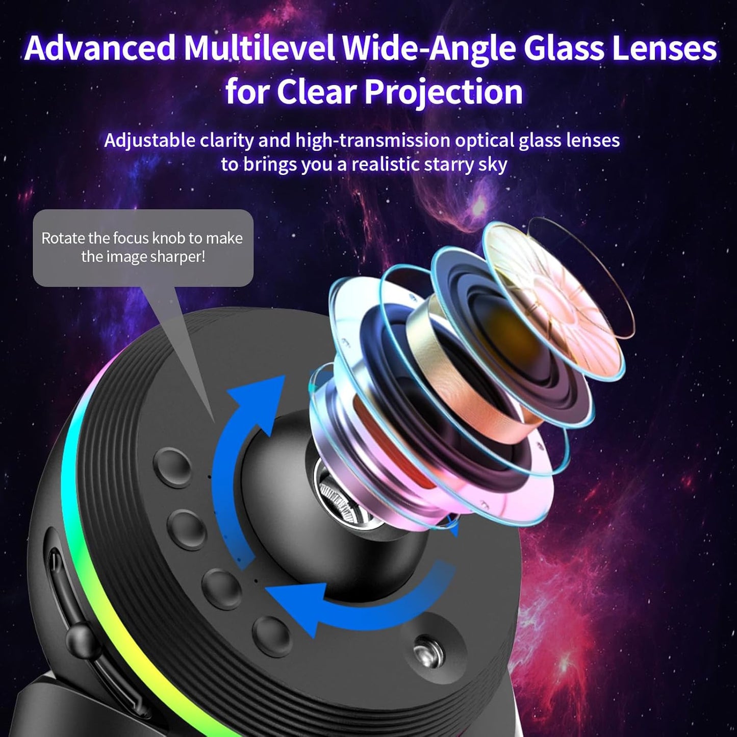 Galaxy Projector - Stunning Starry Night Light