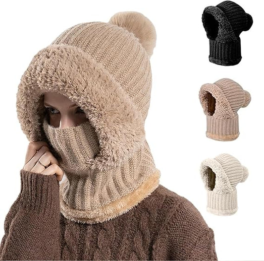 3 in 1 Beanie Hat for Women