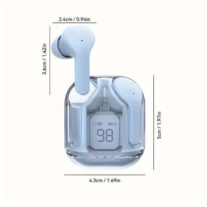 Wireless Earbuds with LED Display, Touch Control, Stereo Sound, Type-C Charging, Built-in Mic, and Long Battery Life – Ideal for Gaming, Music, Sports, and Business.
