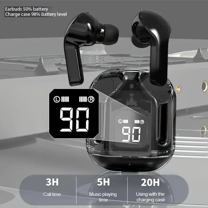 Wireless Earbuds with LED Display, Touch Control, Stereo Sound, Type-C Charging, Built-in Mic, and Long Battery Life – Ideal for Gaming, Music, Sports, and Business.