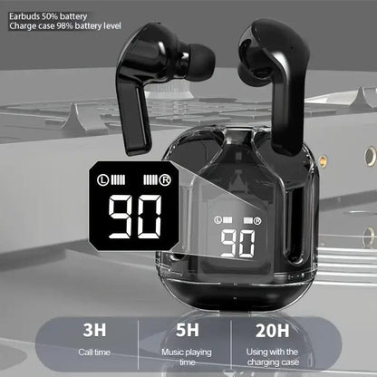 Wireless Earbuds with LED Display, Touch Control, Stereo Sound, Type-C Charging, Built-in Mic, and Long Battery Life – Ideal for Gaming, Music, Sports, and Business.